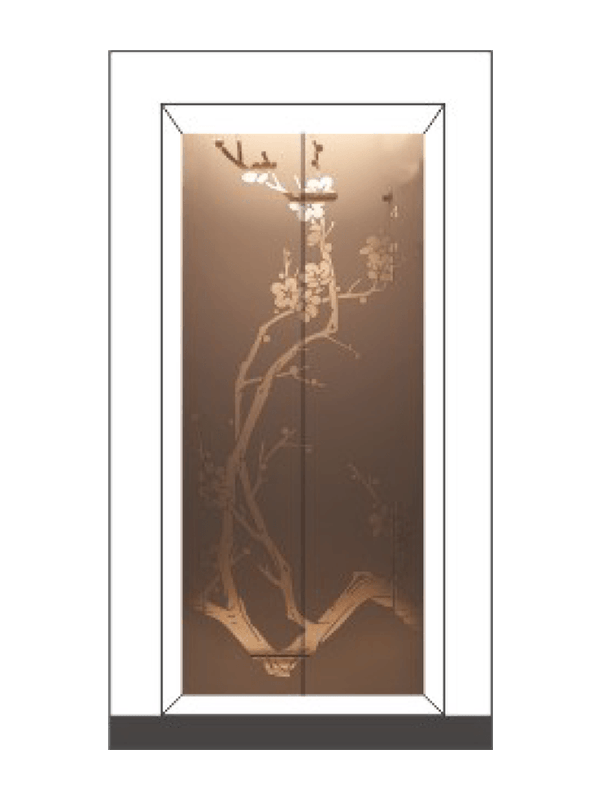 Hiasan Kabin Lif Rose Gold